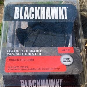 Blackhawk Leather Tuckable Pancake Holster - Black